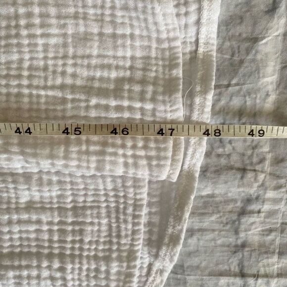 Women’s button down short sleeve maxi collar dress or swim cover up white - Picture 10 of 10